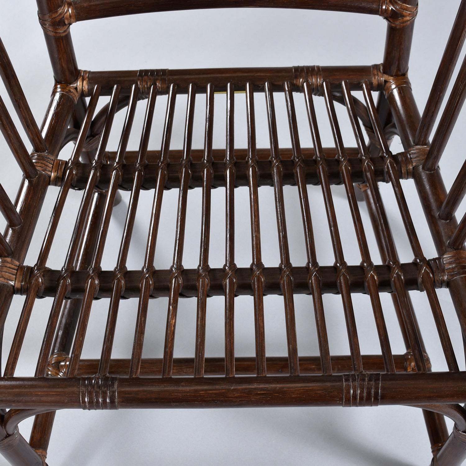 Asian Modern Mid-Century McGuire Balboa Chairs in Dark Tobacco Finish For Sale 3