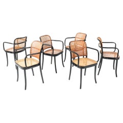 Six Mid-Century Modern Armchairs by Josef Hoffmann for Thonet/ Italcomma Pesaro