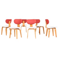 Six Mid-Century Modern Combex Series SB02 Chairs by Cees Braakman for UMS Pastoe