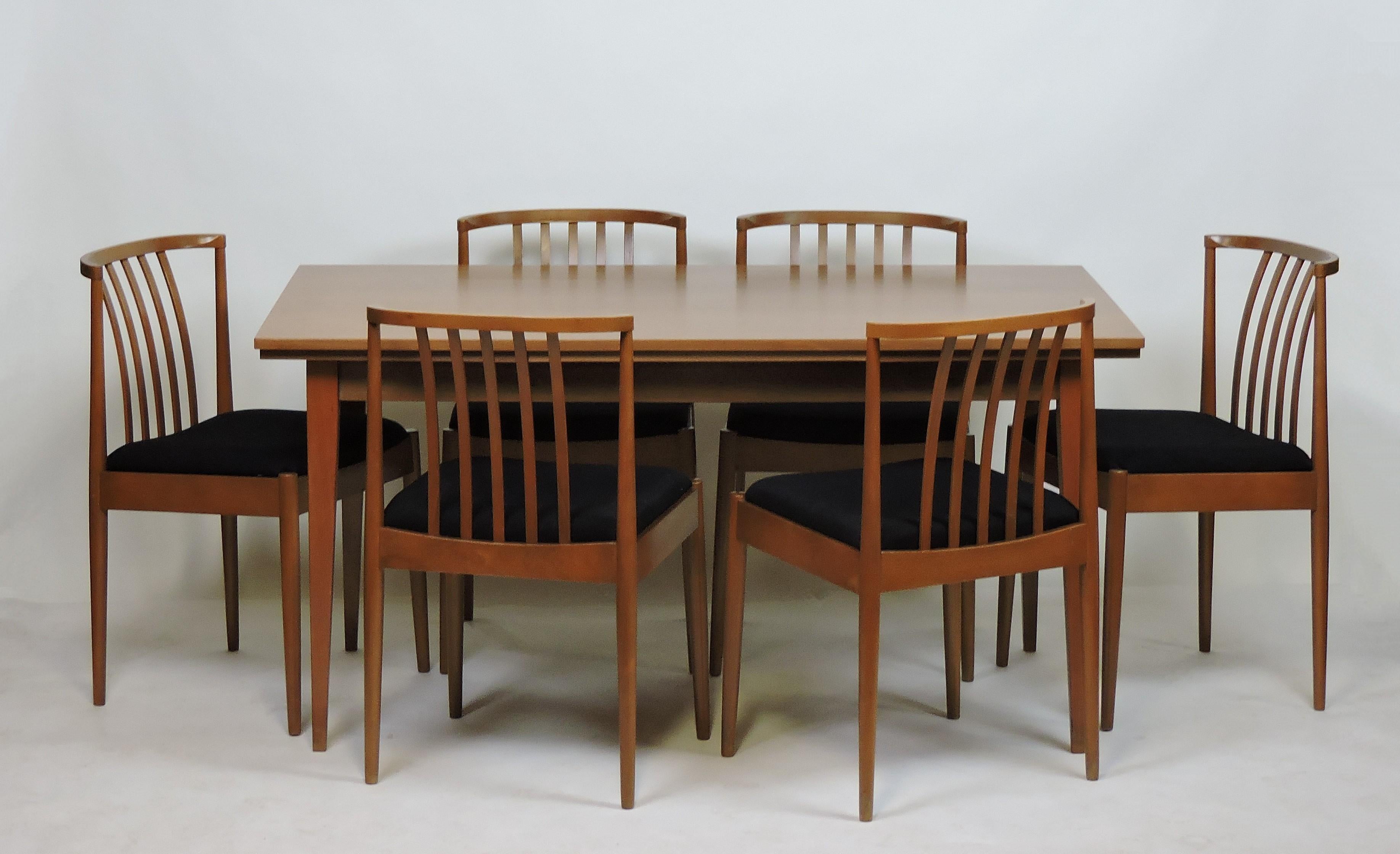 Six Mid-Century Danish Modern German Dining Chairs Casala Modell  3