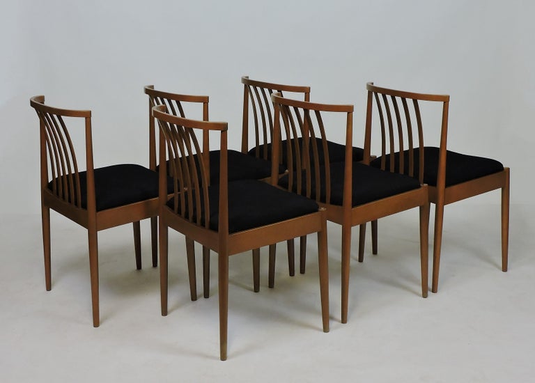 Six MidCentury Modern German Dining Chairs Casala Modell Danish Style