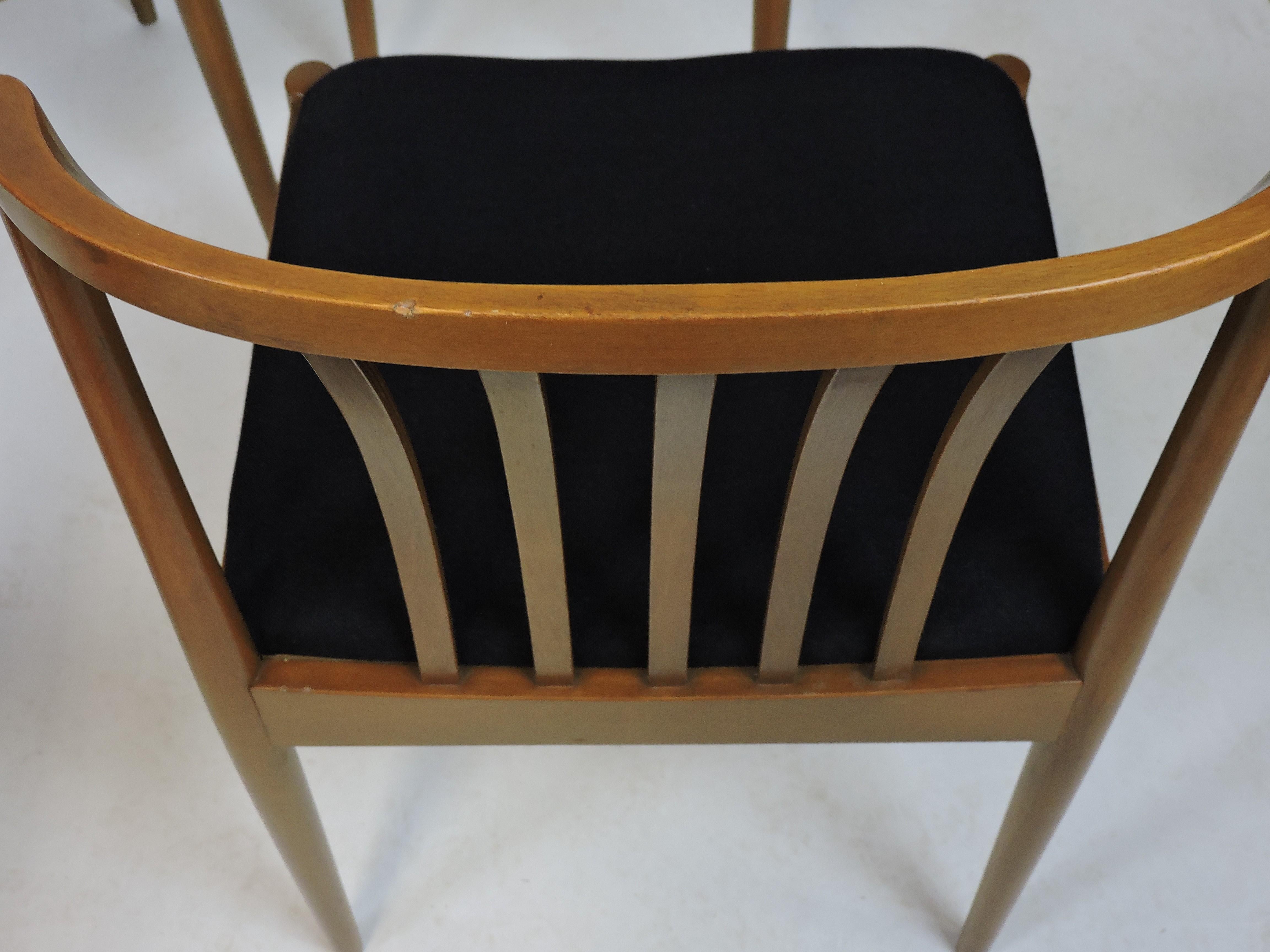 Mid-20th Century Six Mid-Century Danish Modern German Dining Chairs Casala Modell 