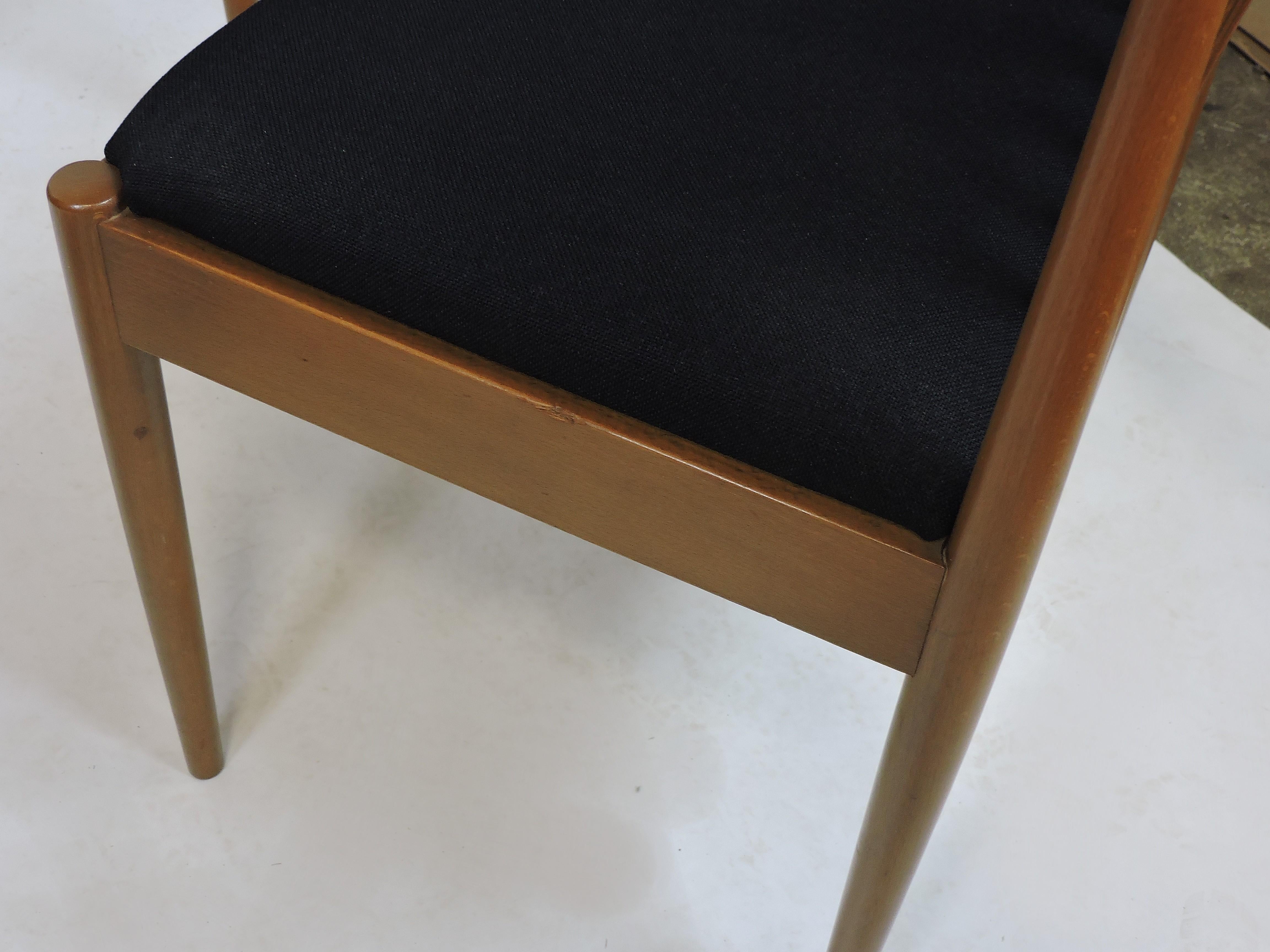 Upholstery Six Mid-Century Danish Modern German Dining Chairs Casala Modell 