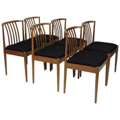 Vintage Six Mid-Century Danish Modern German Dining Chairs Casala Modell 