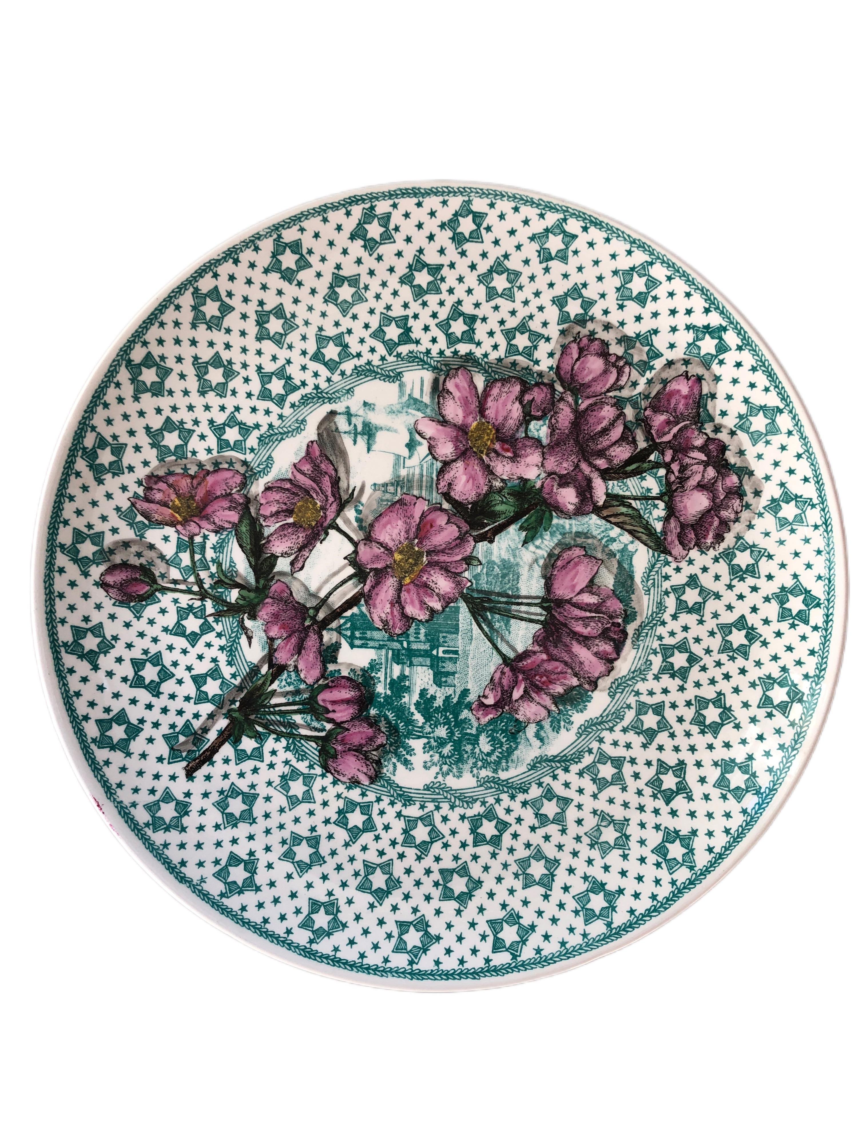 Italiano Sei piatti dipinti a mano di Piero Fornasetti, 