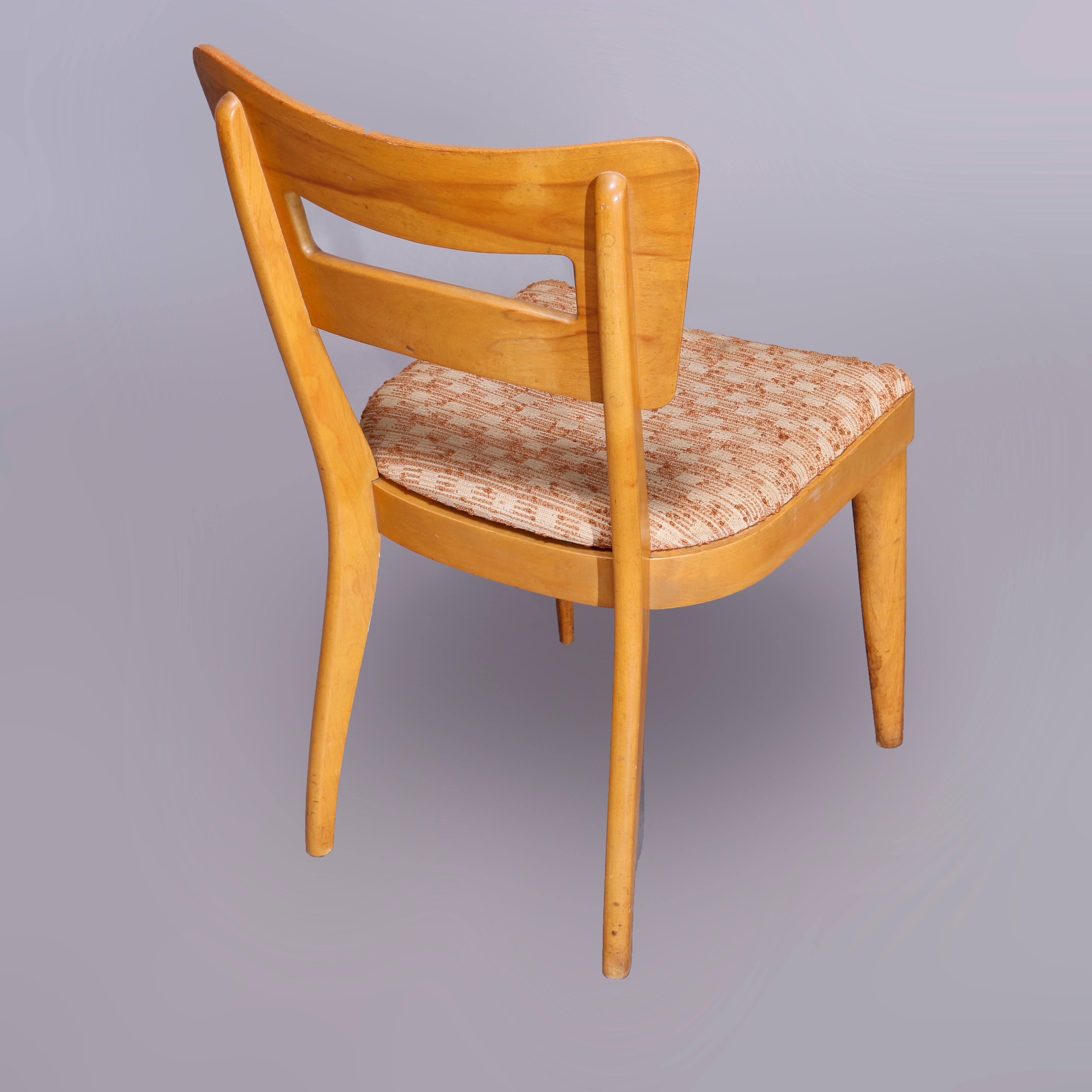 Six Mid-Century Modern Heywood Wakefield Wishbone Dining Chairs, Wheat, c1950 5