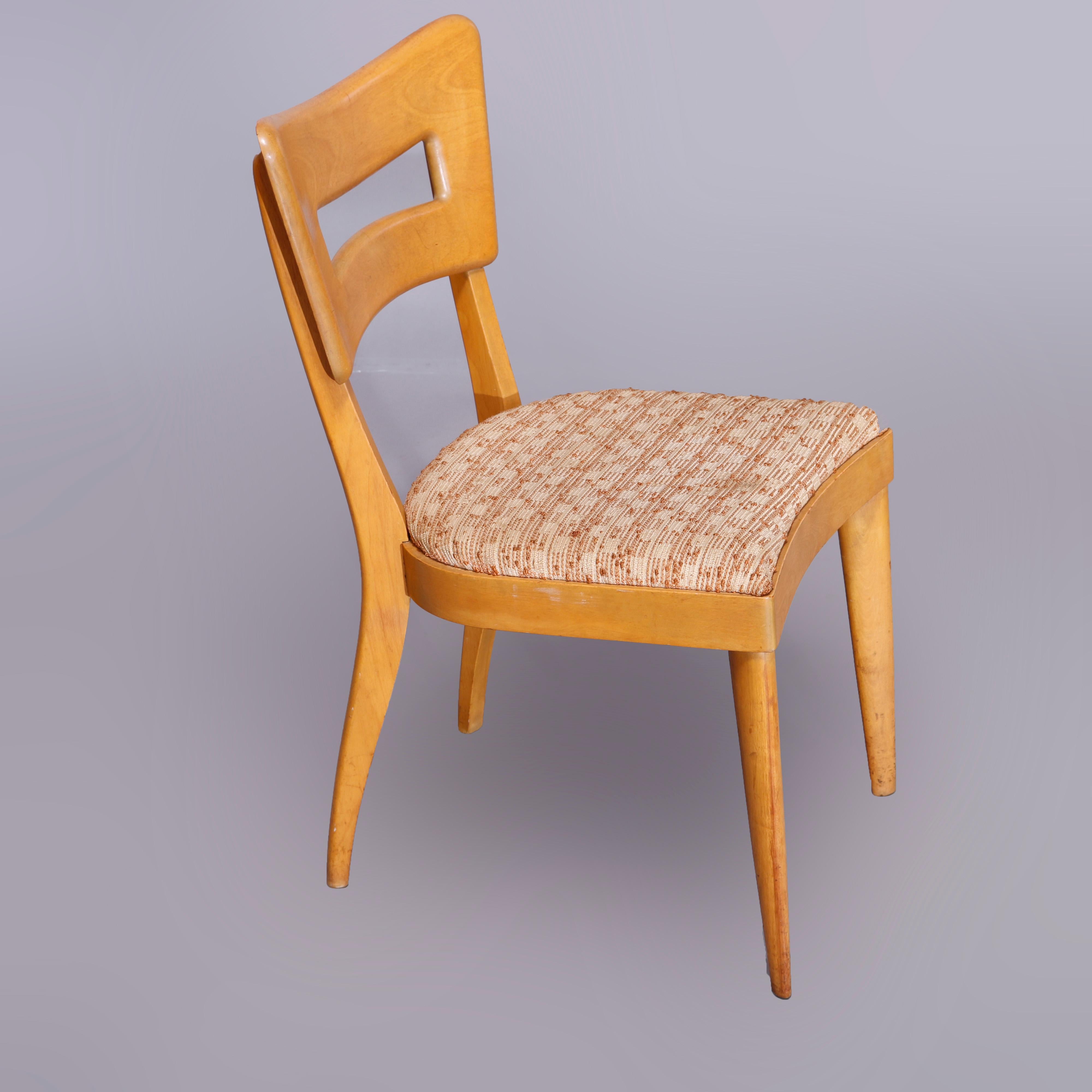 Six Mid-Century Modern Heywood Wakefield Wishbone Dining Chairs, Wheat, c1950 6
