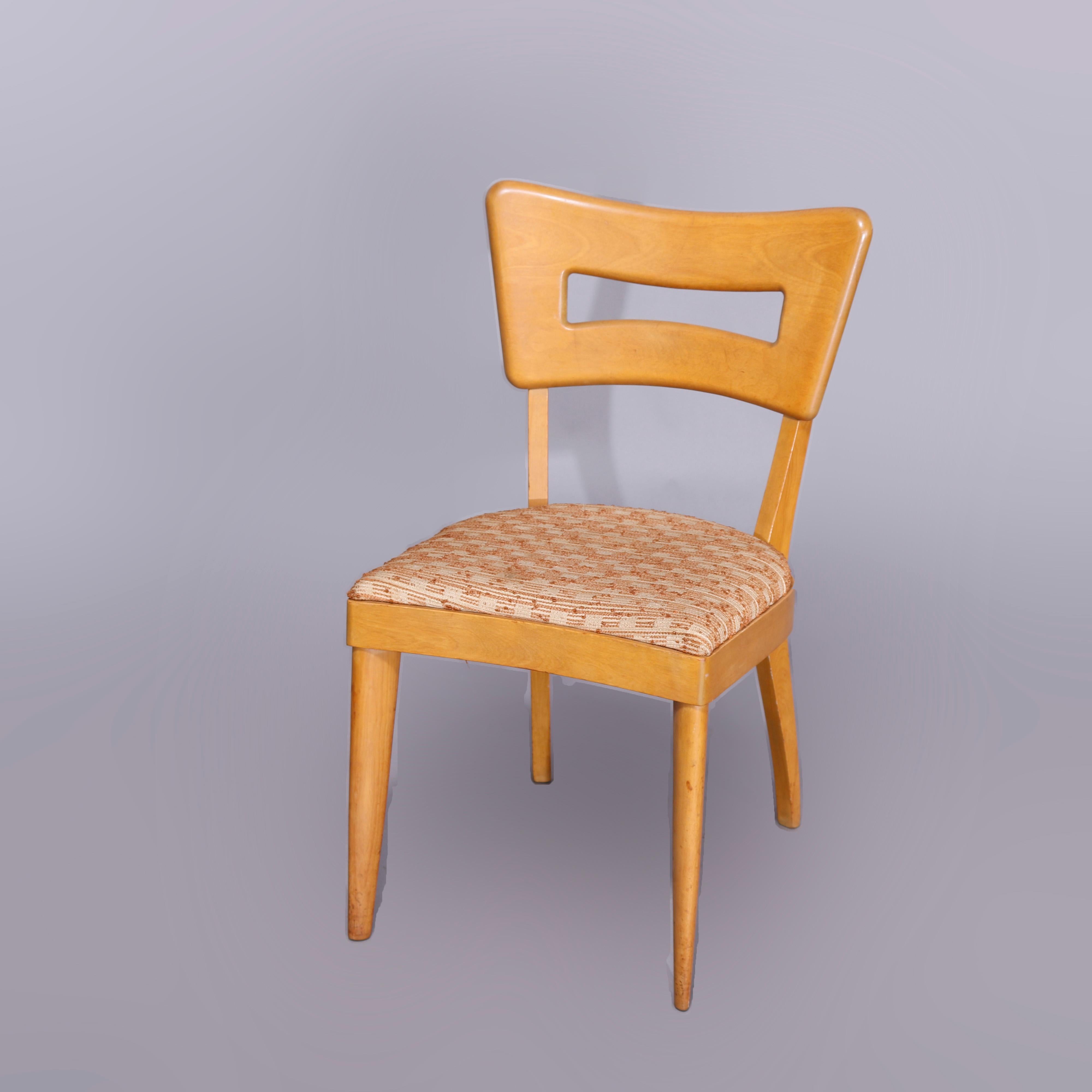Six Mid-Century Modern Heywood Wakefield Wishbone Dining Chairs, Wheat, c1950 7