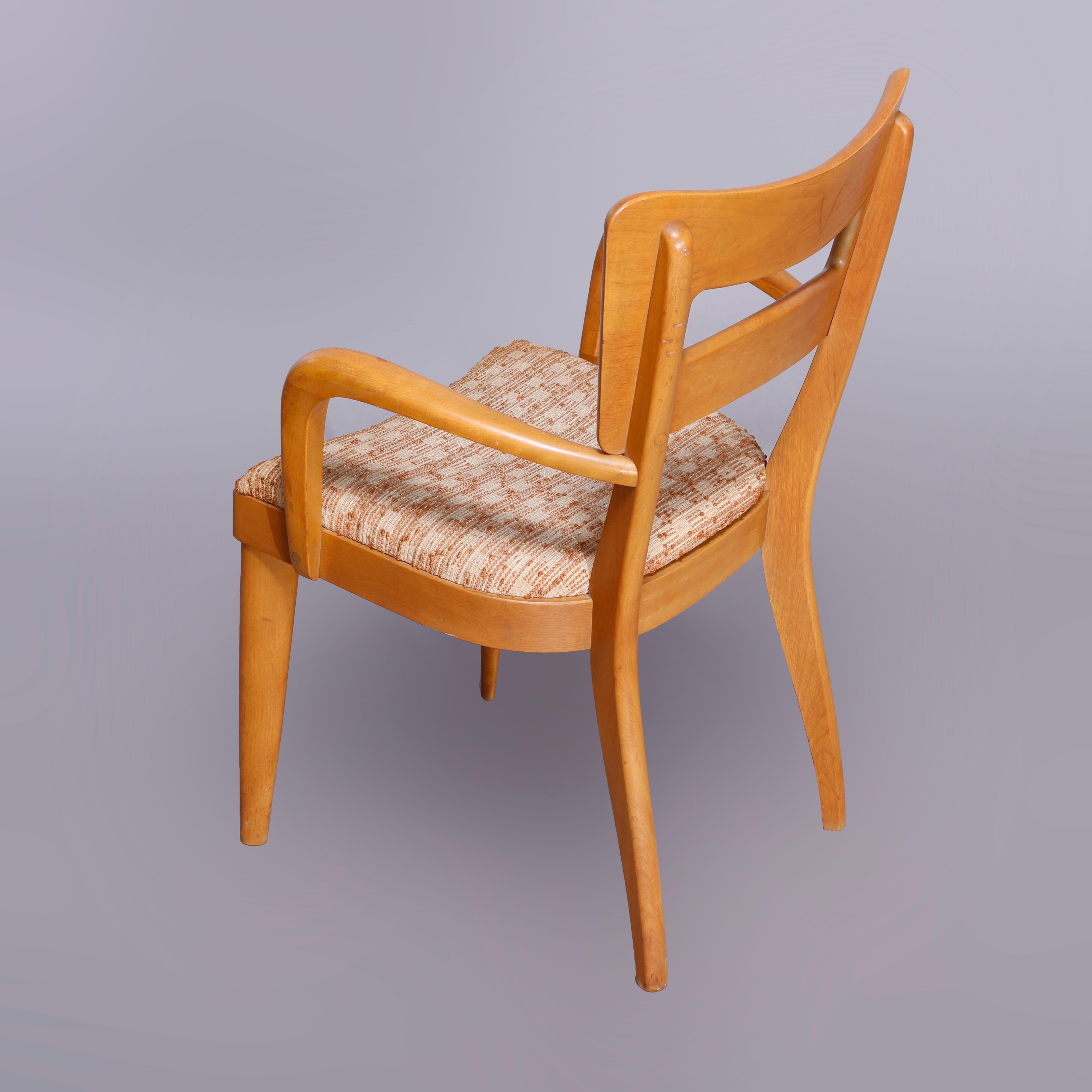 20th Century Six Mid-Century Modern Heywood Wakefield Wishbone Dining Chairs, Wheat, c1950