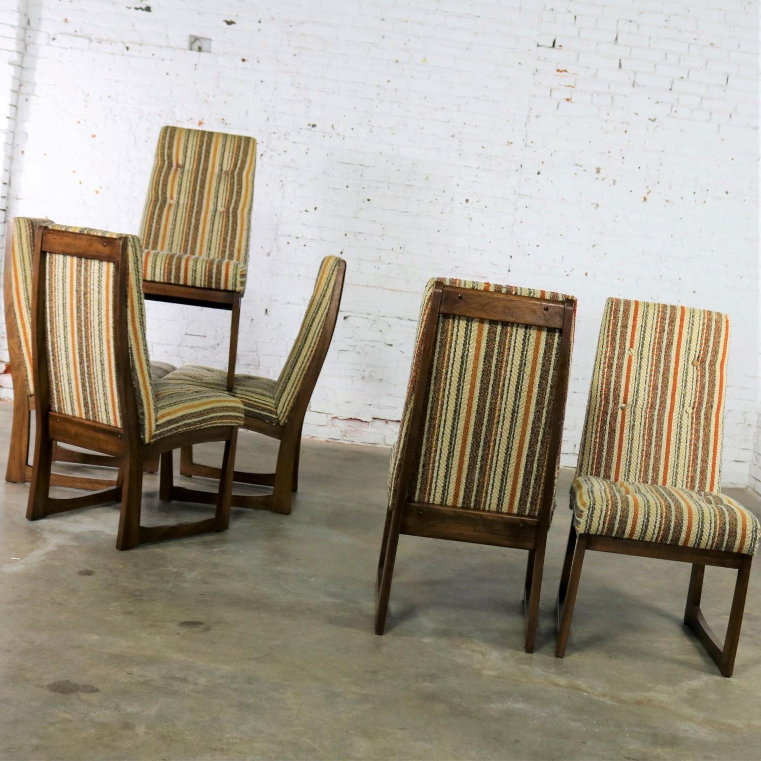 stripe upholstered dining chair