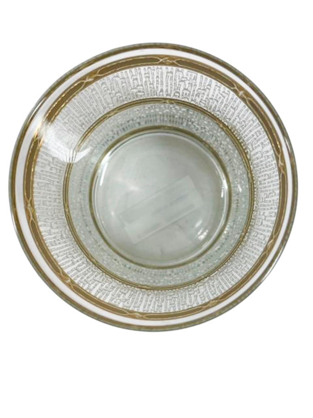 Sechs moderne Berggläser aus der Mitte des Jahrhunderts von Culver mit „Icicle“-Muster im Zustand „Gut“ im Angebot in Chapel Hill, NC