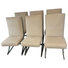 Vintage Six Mid-Century Modern Steel Z Dining Chairs