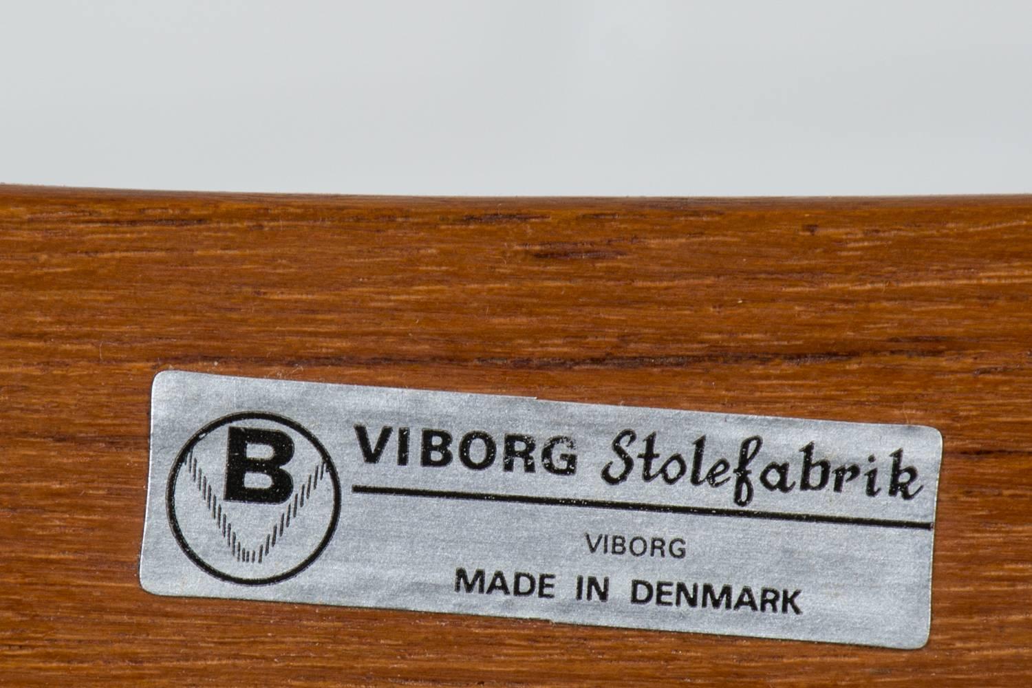 Six Mid-Century Modern Teak Dining Chairs by Viborg Stolefabrik, Denmark 7