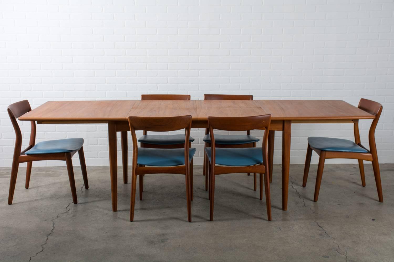 Six Mid-Century Modern Teak Dining Chairs by Viborg Stolefabrik, Denmark 9