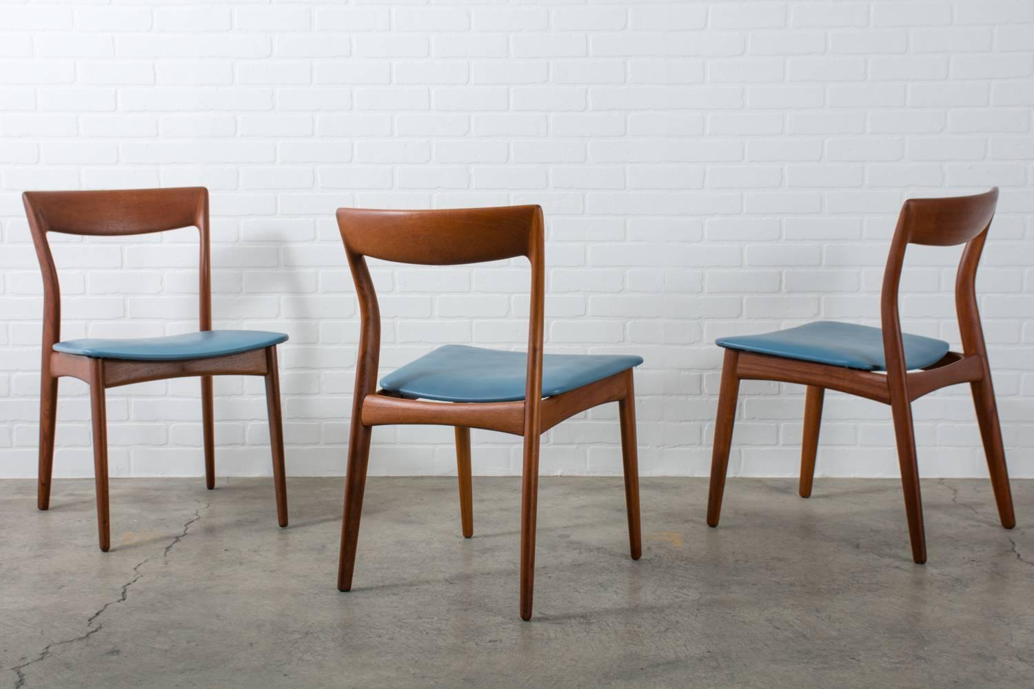 Danish Six Mid-Century Modern Teak Dining Chairs by Viborg Stolefabrik, Denmark