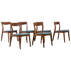 Six Mid-Century Modern Teak Dining Chairs by Viborg Stolefabrik, Denmark