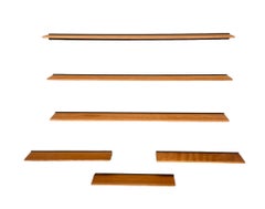 Six Mid-Century Modern Wall Mounted Shelves, 1970s