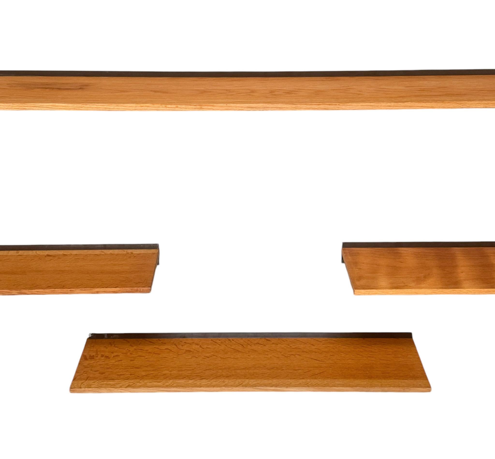 Six Mid-Century Modern Wall Mounted Shelves, 1970s In Good Condition For Sale In Amsterdam, NL