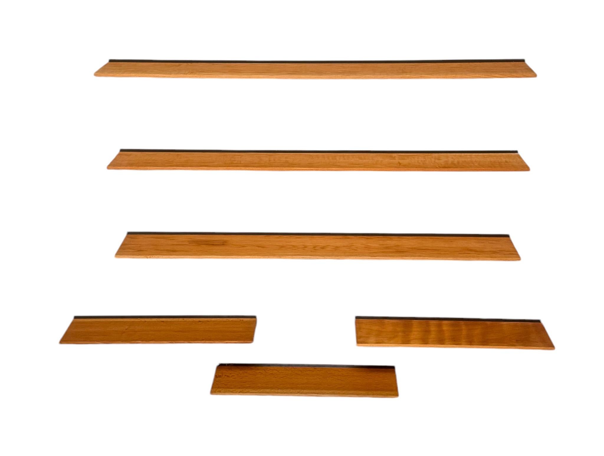 Six Mid-Century Modern Wall Mounted Shelves, 1970s For Sale 2