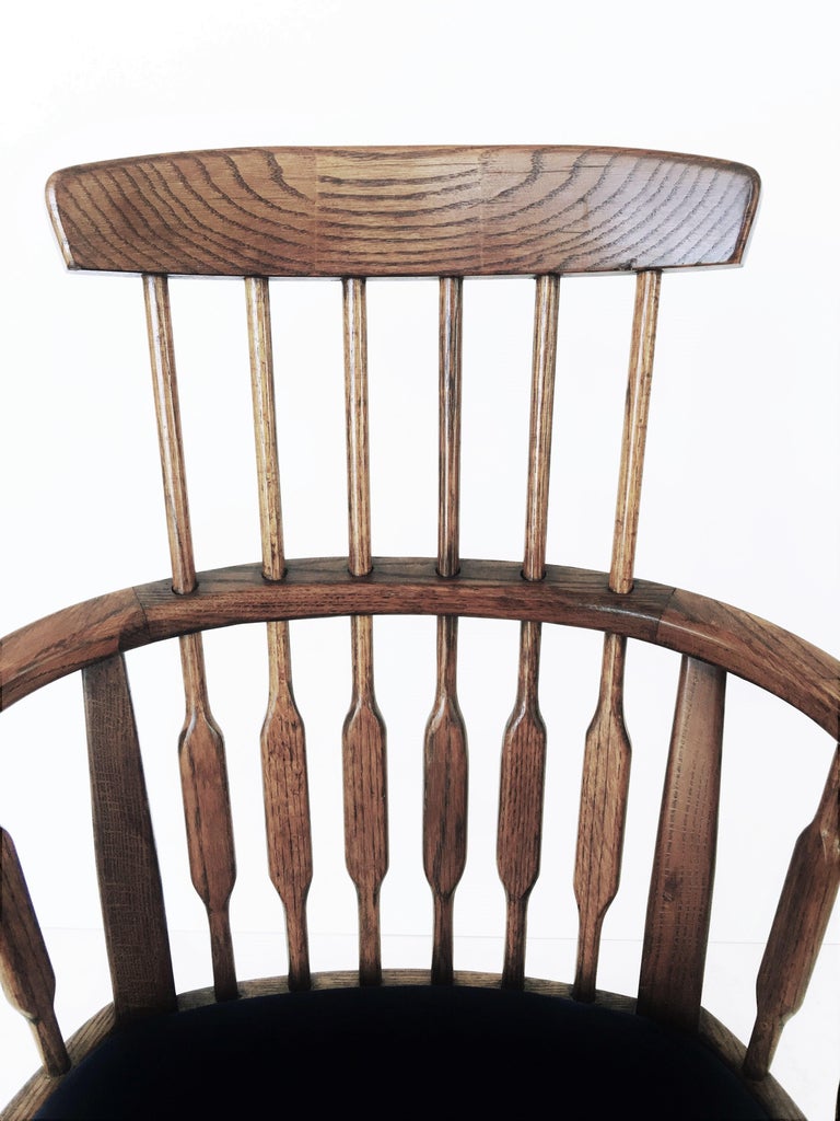 Six Mid-Century Modern Windsor Tall Back Dining Chairs at 1stDibs | mid ...