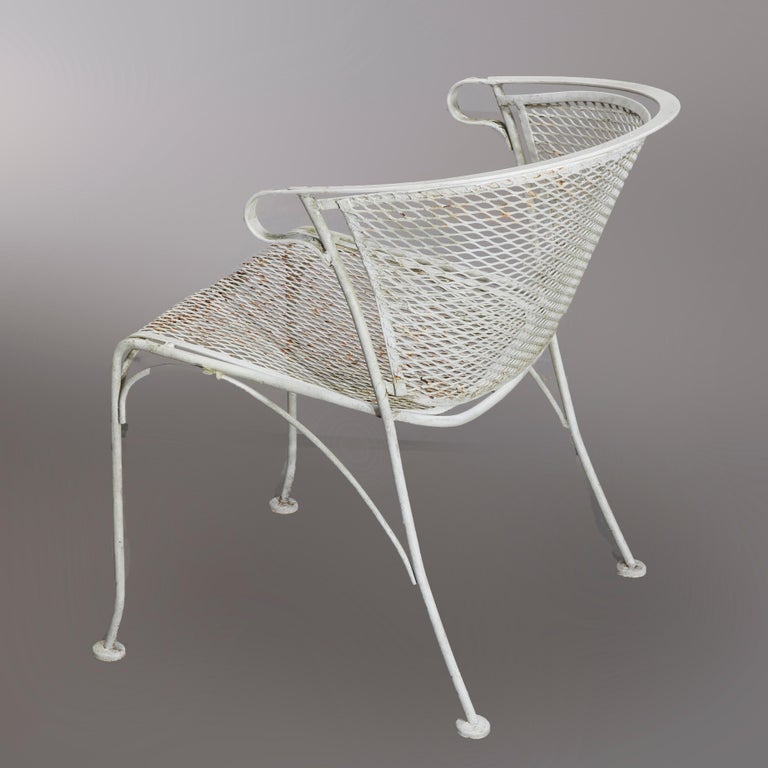 Six MidCentury Modern Wire Mesh Patio Armchairs, 20th Century at 1stDibs