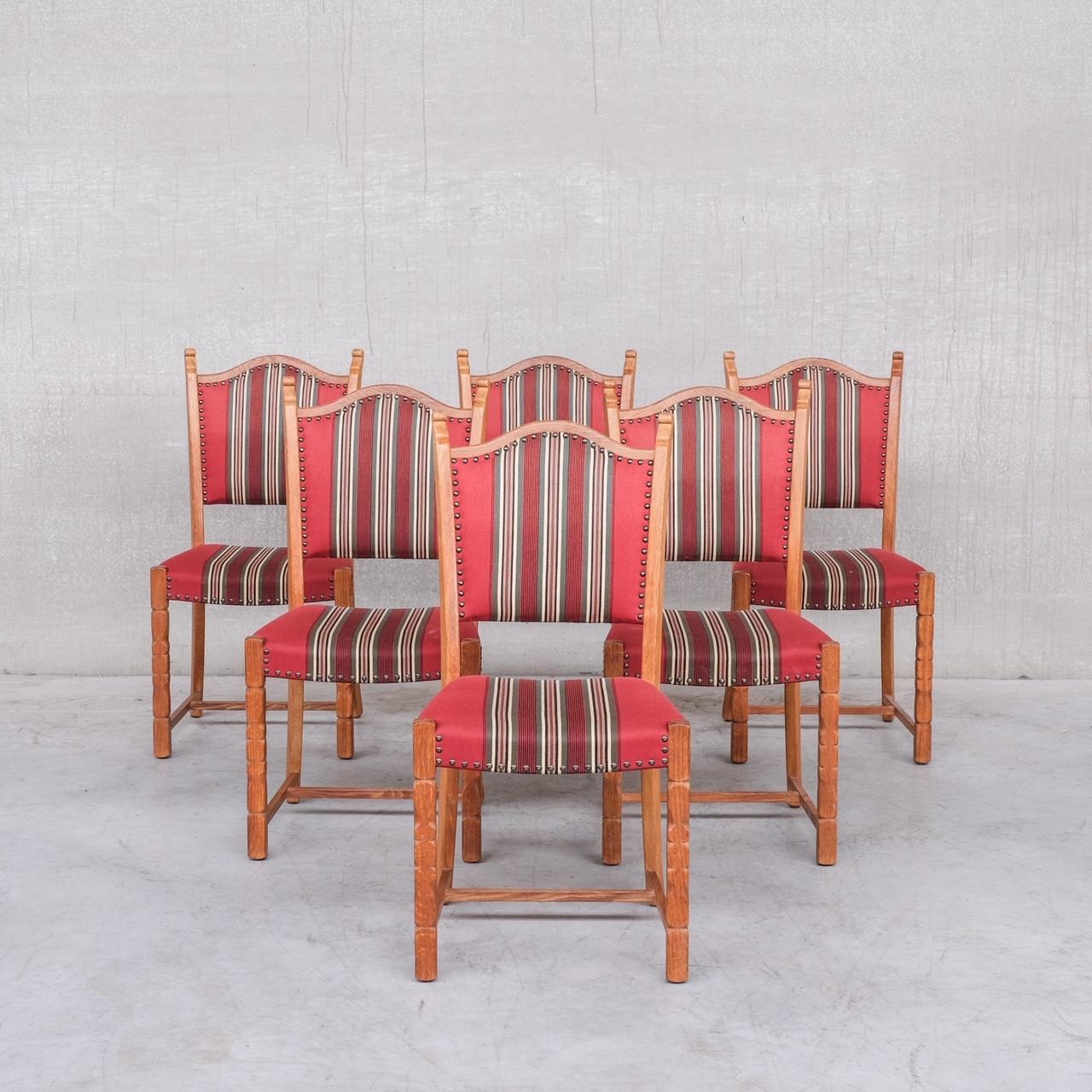 Six Mid-Century Oak Danish Dining Chairs attr. to Henning Kjaernulf 7