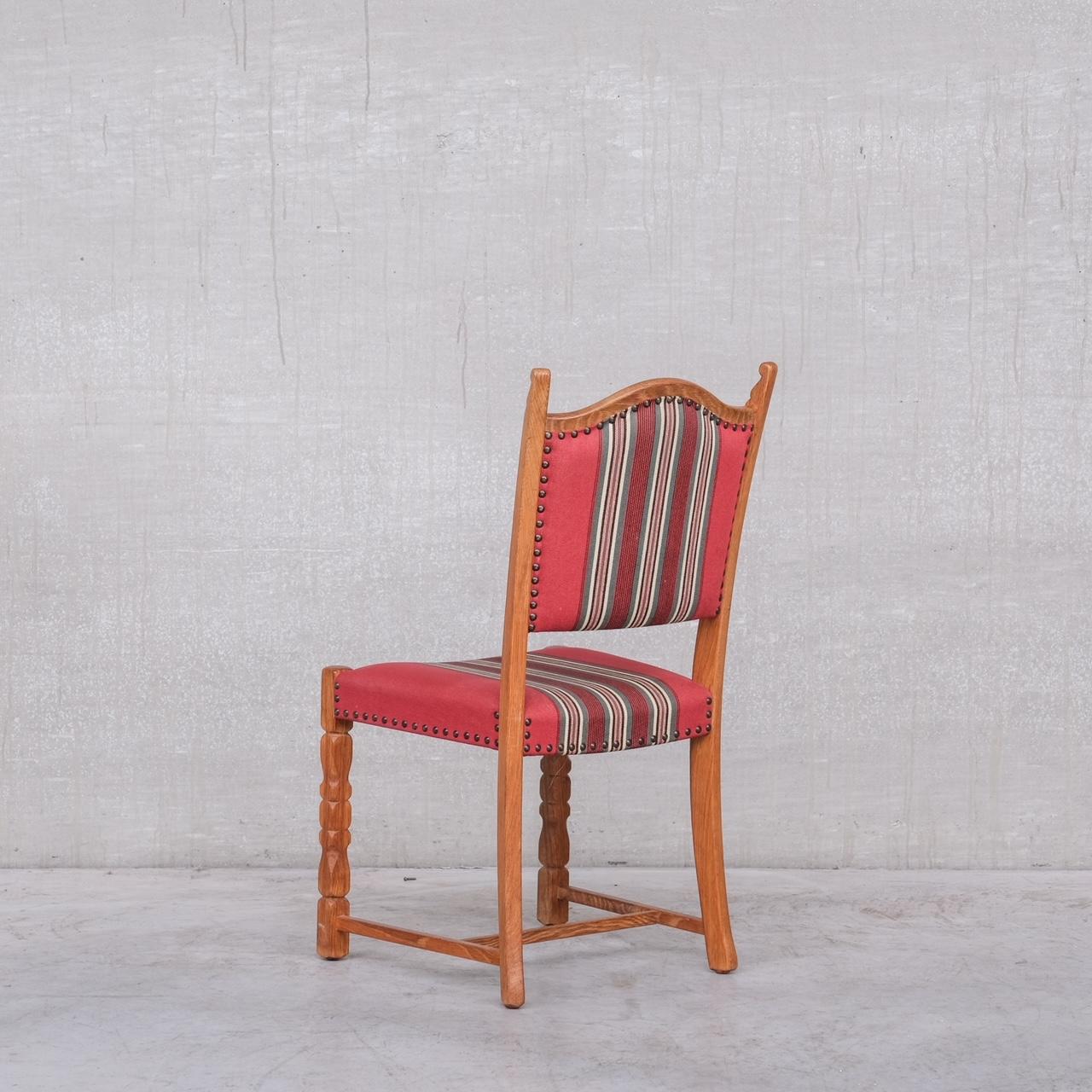 20th Century Six Mid-Century Oak Danish Dining Chairs attr. to Henning Kjaernulf