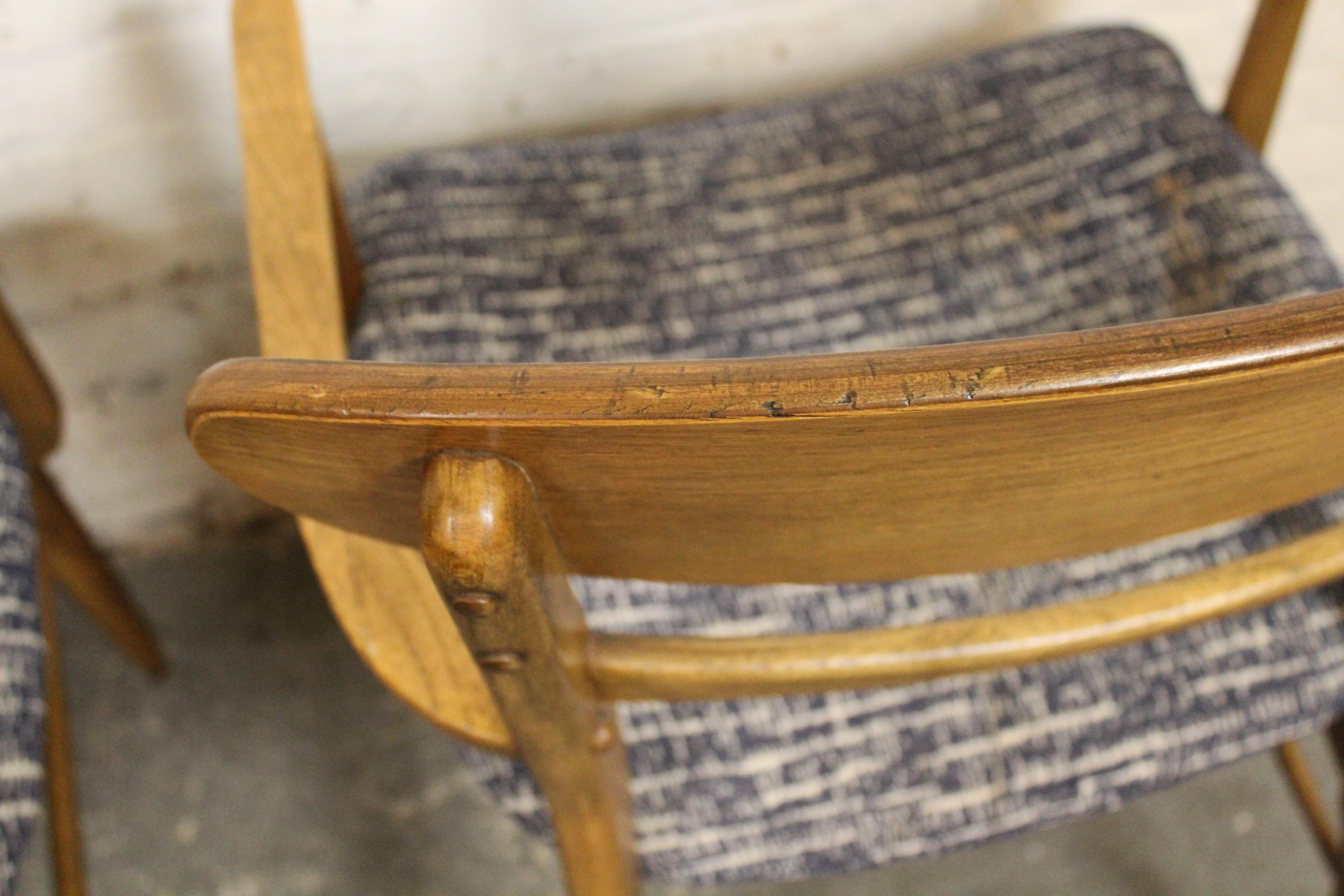 Sechs Esszimmerstühle aus Eiche aus der Mitte des Jahrhunderts von Lane Furniture im Angebot 10