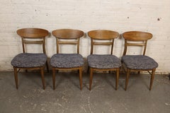 Six Mid-Century Oak Dining Chairs by Lane Furniture