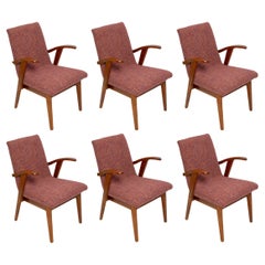 Seis sillones Mid Century Vintage Purple Melange de M. Puchala, Europa, años 60