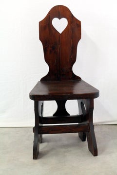 Six Midcentury Chairs Spanish Log Cabin Dining Chairs Swiss Alp Style