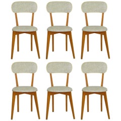 Vintage Six Midcentury Dining Chairs French Kitchen, circa 1950