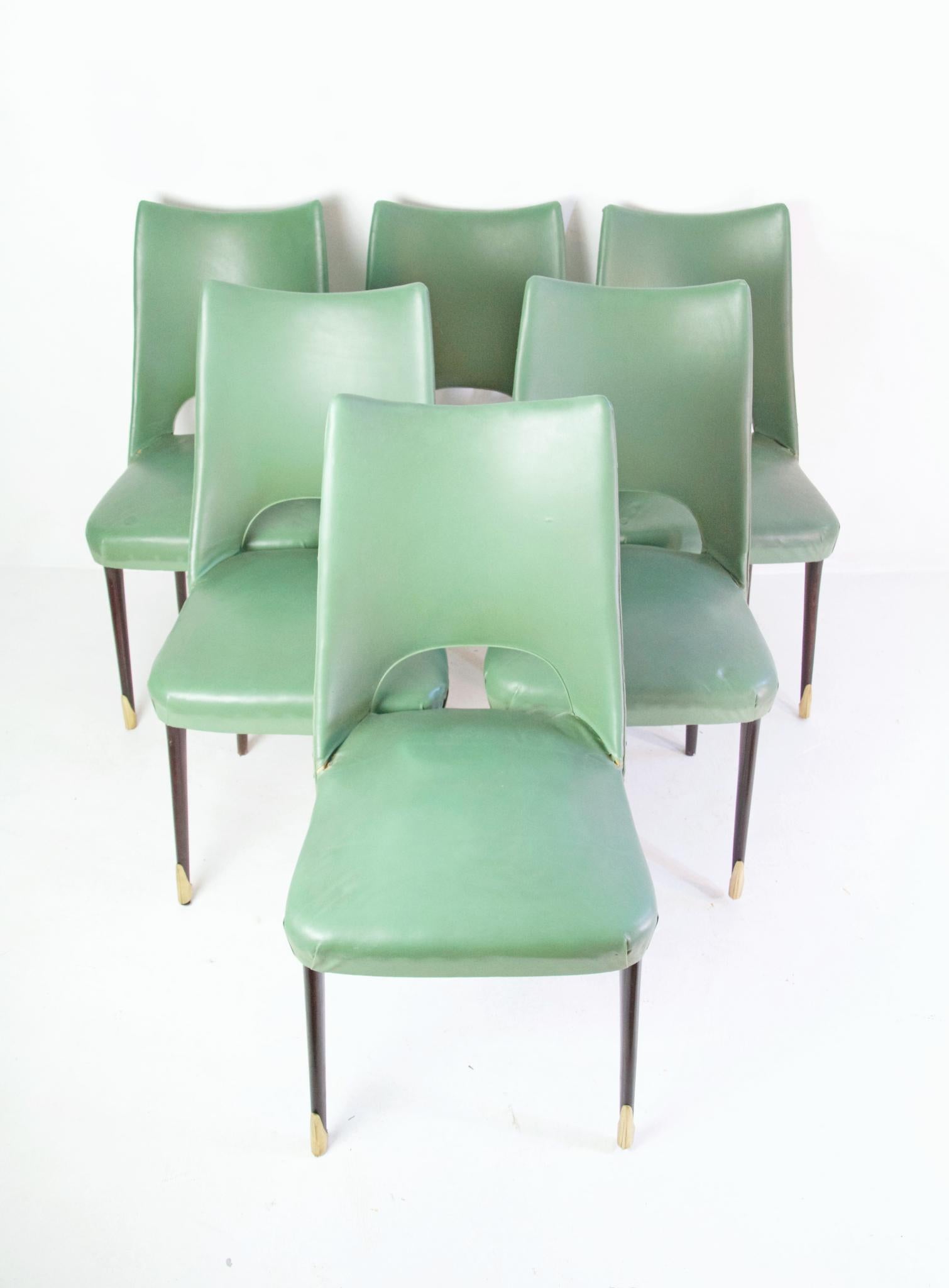 Six Midcentury Italian Dining Chairs 3