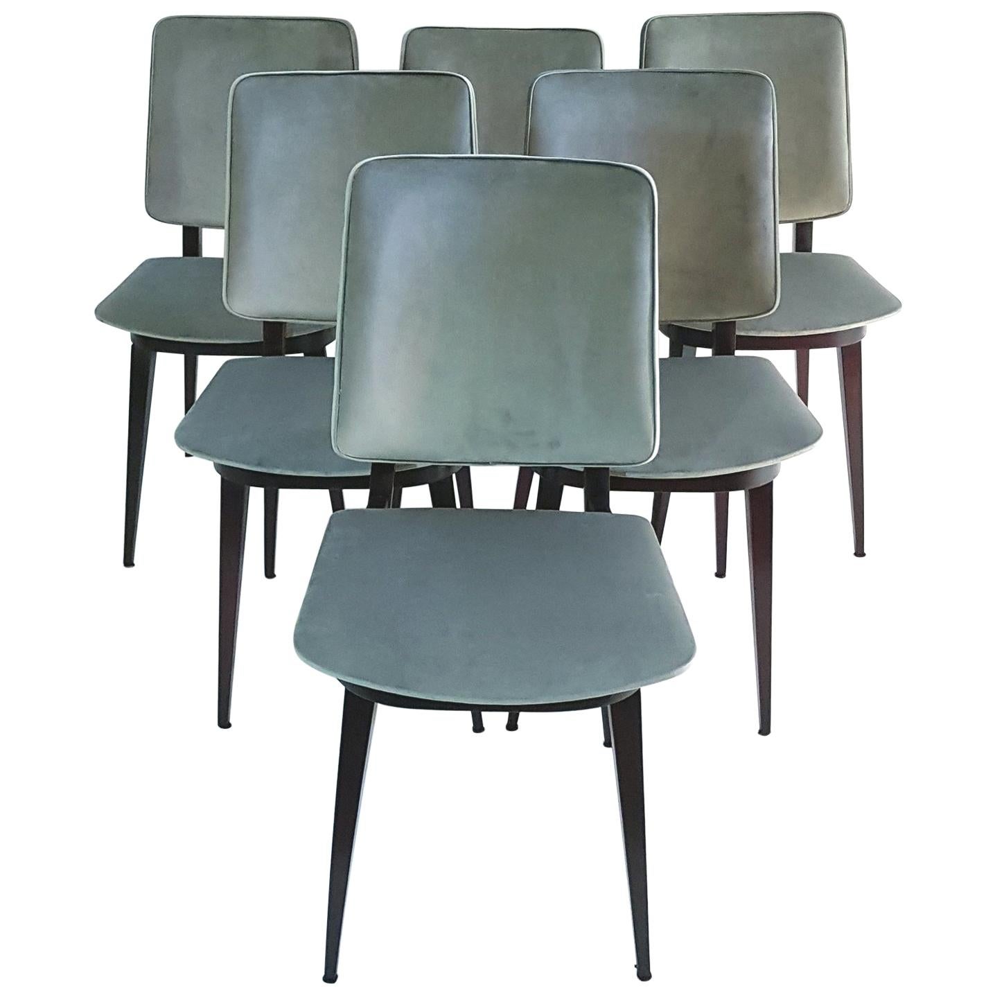 Six Midcentury Italian Dining Chairs