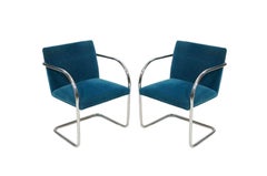 Six Mies van der Rohe Tubular Brno Chairs by Knoll