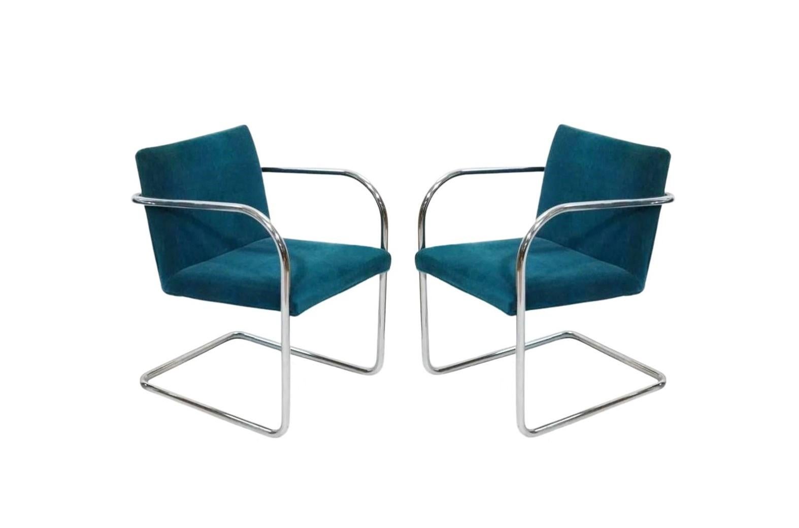 Mid-Century Modern Six chaises tubulaires Brno de Mies van der Rohe par Knoll en vente