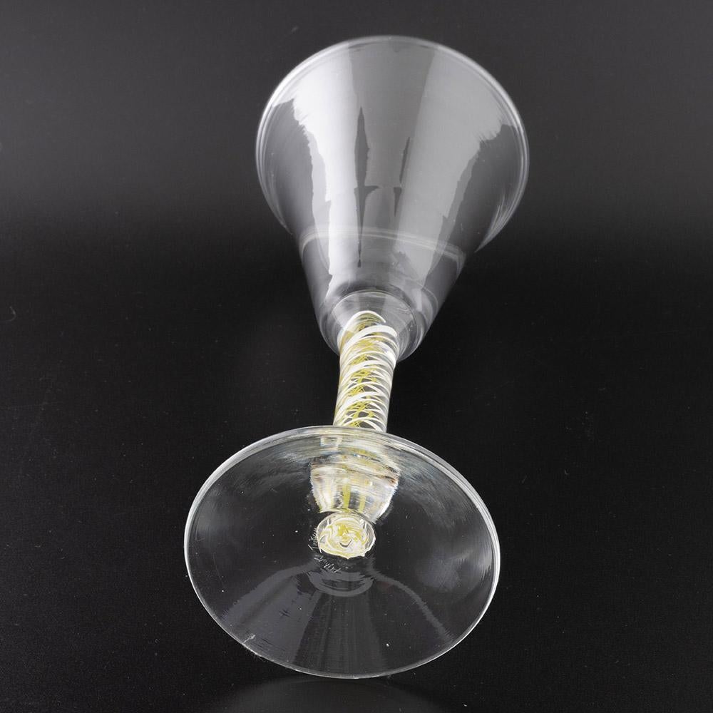 Six Mike Hunter Colour Twist Stem Wine Goblets For Sale 9