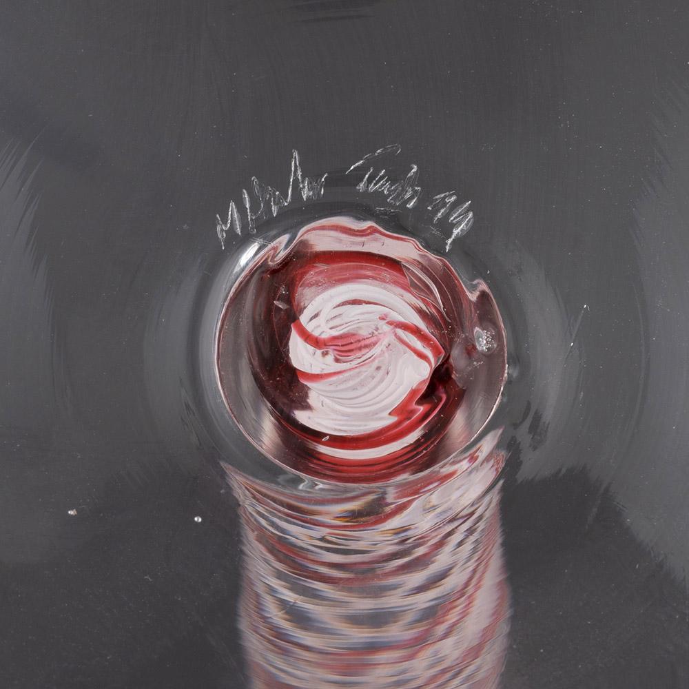 Glass Six Mike Hunter Colour Twist Stem Wine Goblets For Sale
