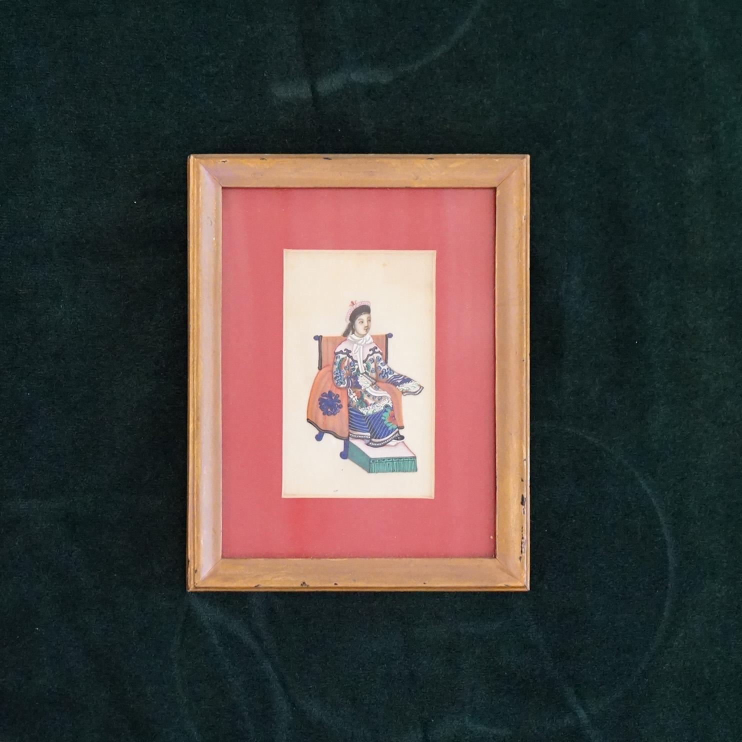 Six Miniature Chinese Figural Paintings on Silk, Framed, 20thC

Measures- Single: 7.25''H x 5.75''W x .75''D; All Others: 6.25''H x 8.25''W x 1''D