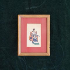 Six Miniature Chinese Figural Paintings on Silk, Framed, 20thC