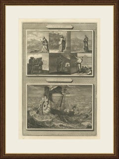 Six Minor Prophets and Jonah Thrown into the Sea, Mortier Bible circa 1700