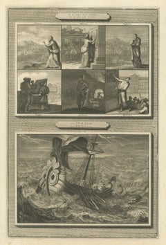 Six Minor Prophets and Jonah Thrown into the Sea, Mortier Bible circa 1700