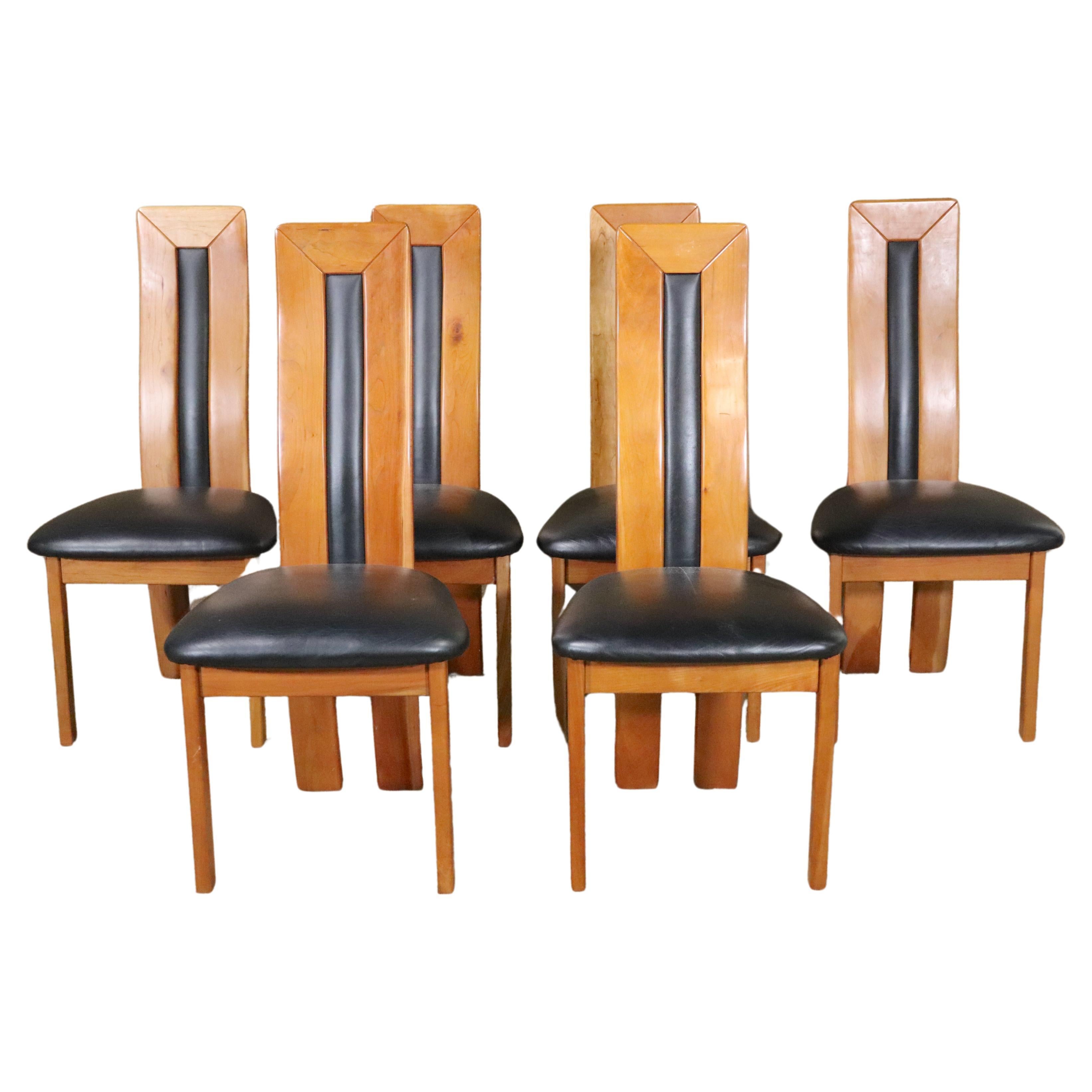 Six Modern Dining Chairs For Sale