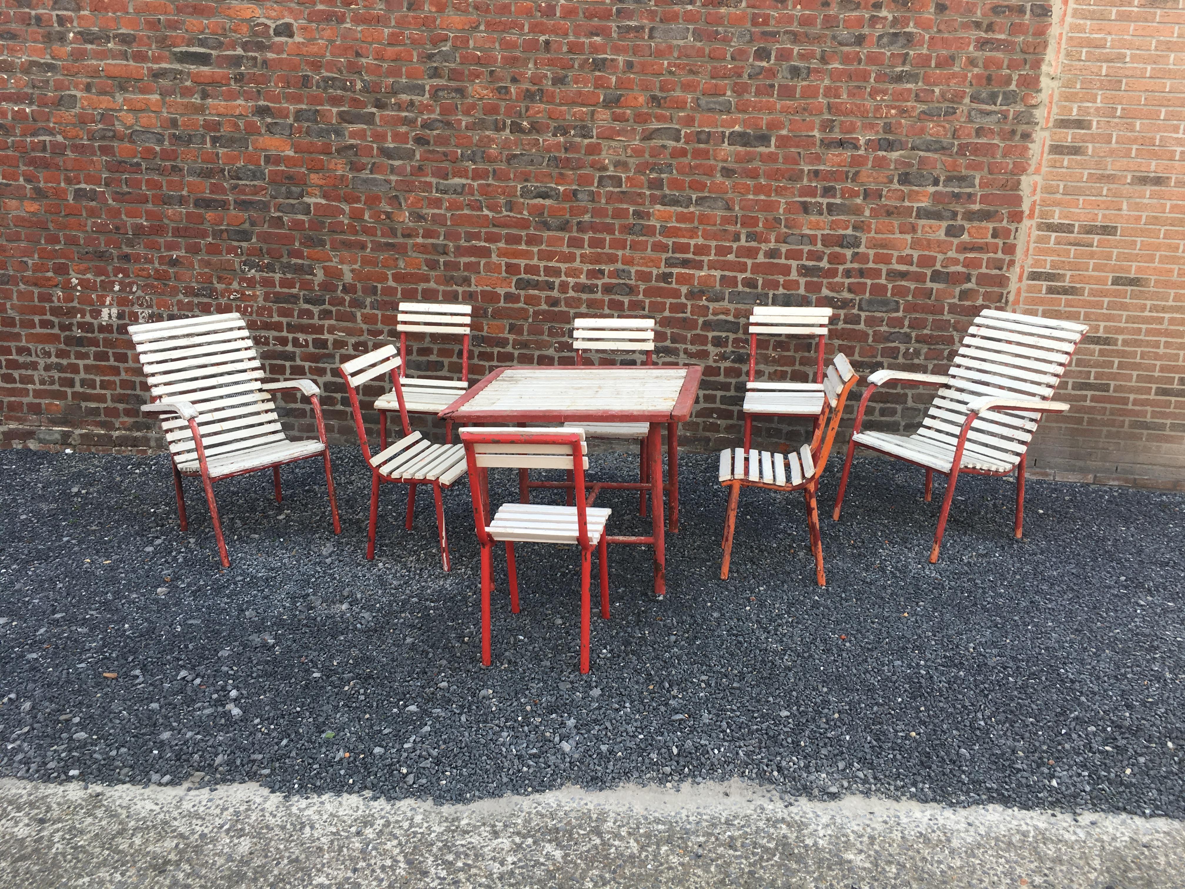 Six Modernist Art Deco Chairs in the Style of  Robert Mallet Stevens For Sale 5