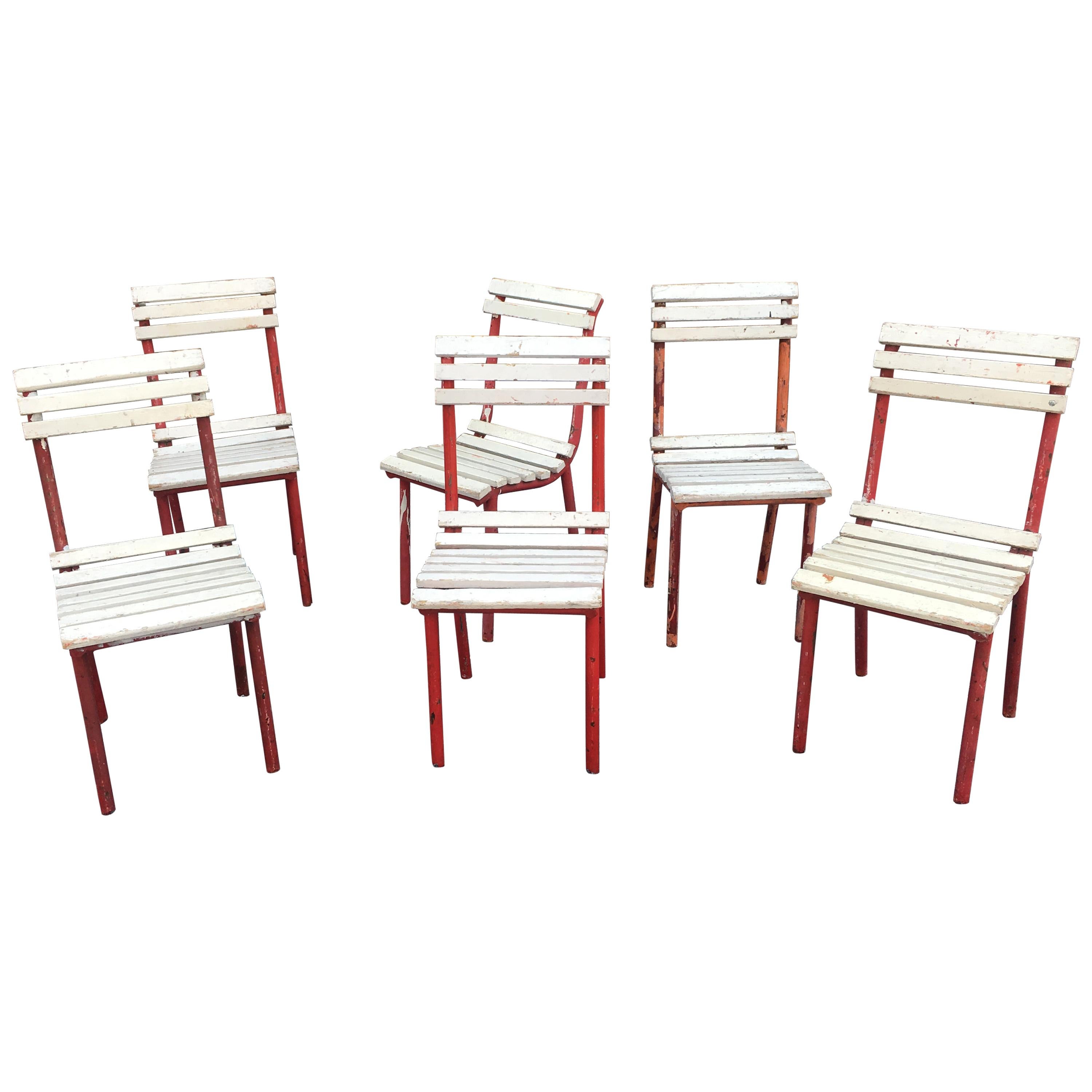 Six Modernist Art Deco Chairs in the Style of  Robert Mallet Stevens