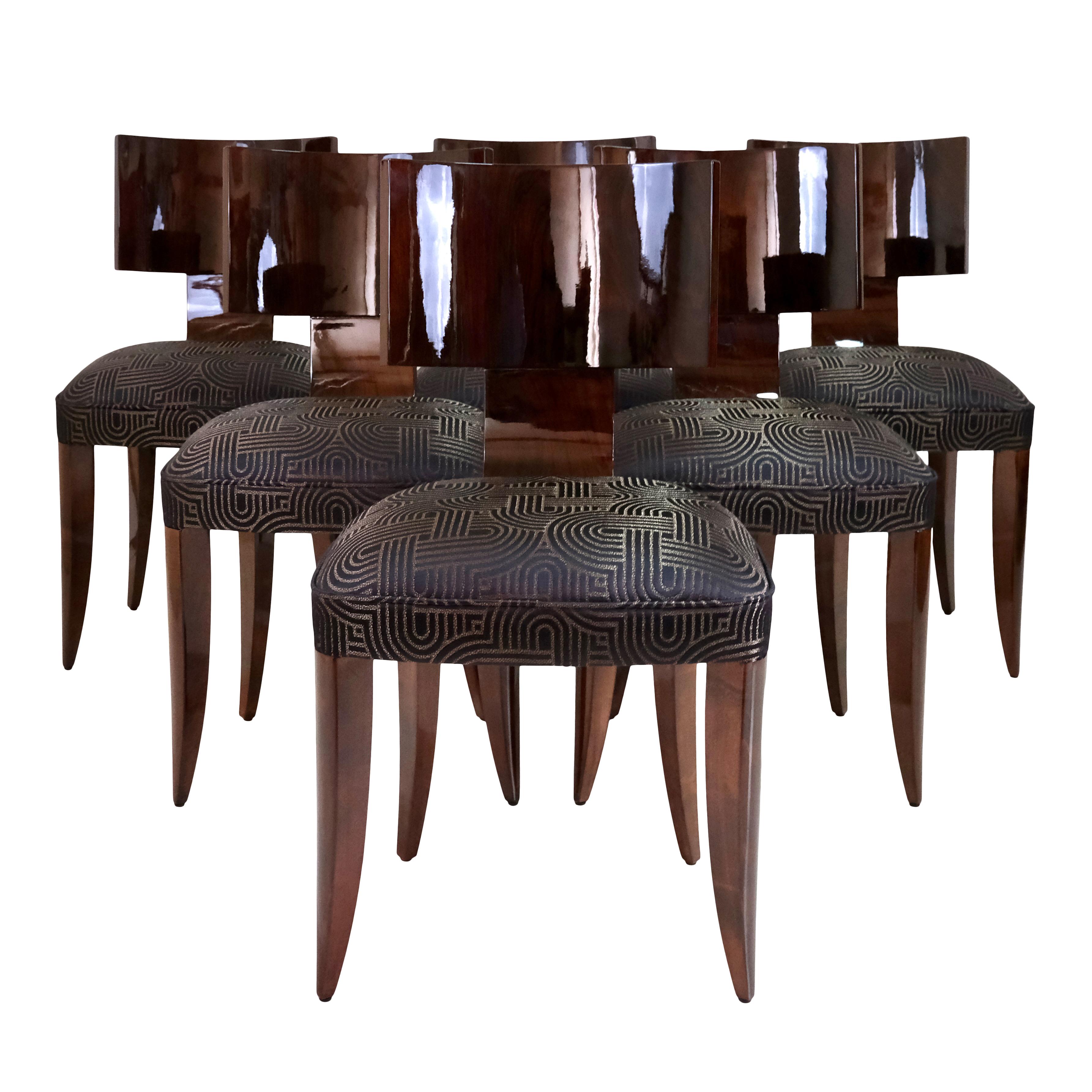 Six Modernist Art Deco Dining Chairs from 1930s France 4