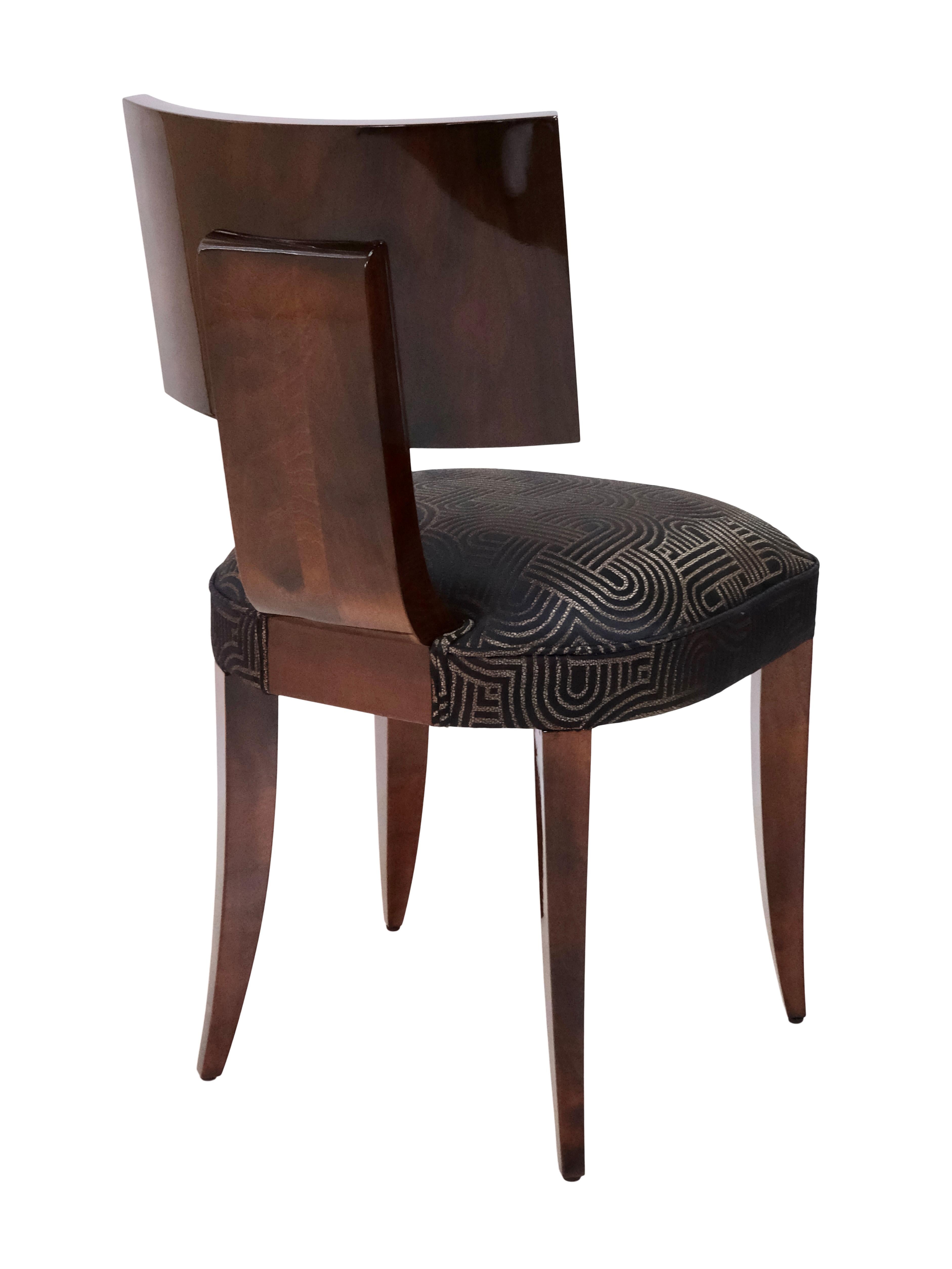 Mid-20th Century Six Modernist Art Deco Dining Chairs from 1930s France