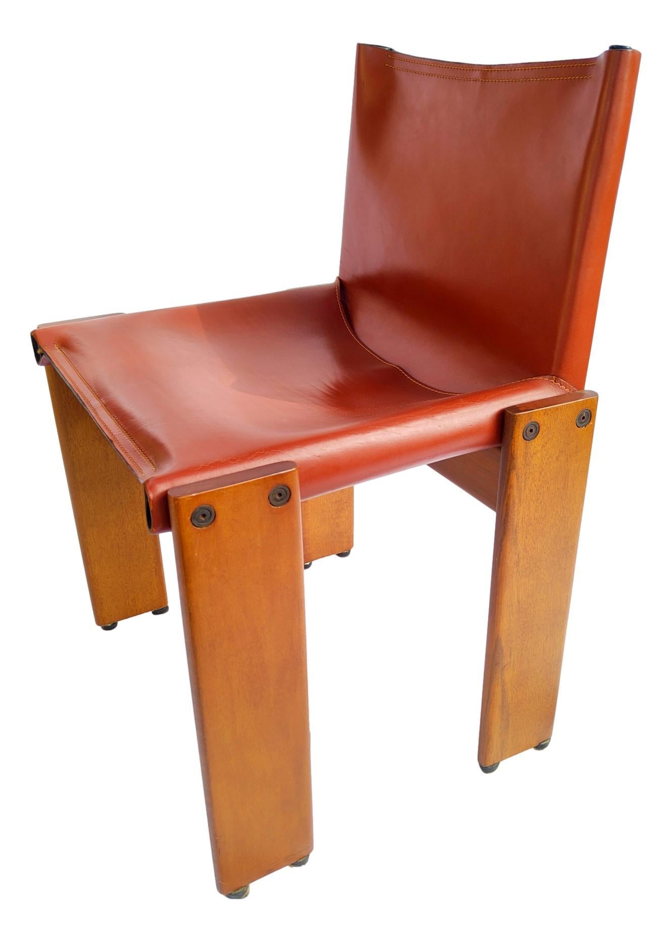 Sechs Monk-Stühle entworfen von Afra & Tobia Scarpa für Molteni, Italien 1974 im Zustand „Gut“ im Angebot in taranto, IT