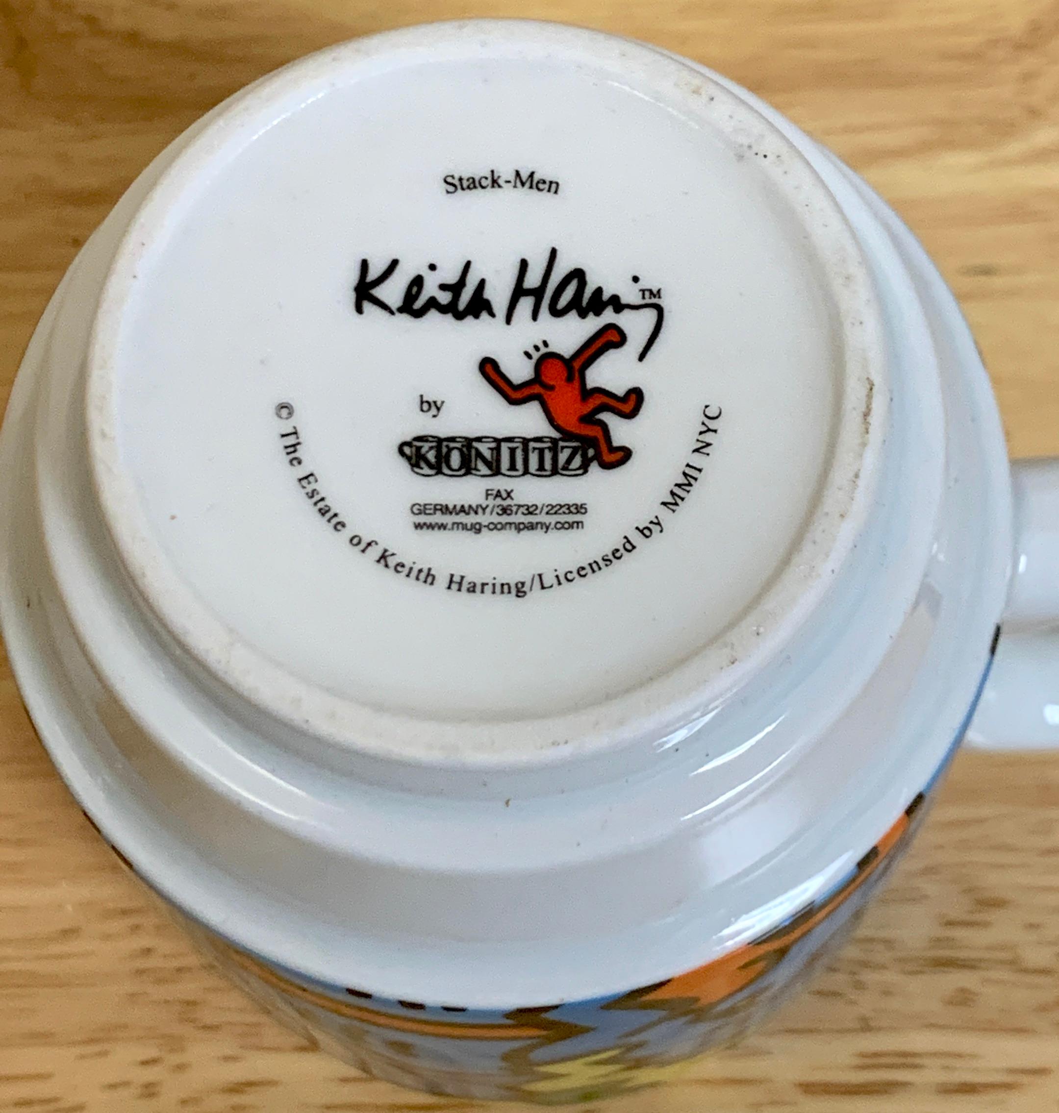 Porcelaine Six tasses de Keith Haring pour Konitz en vente