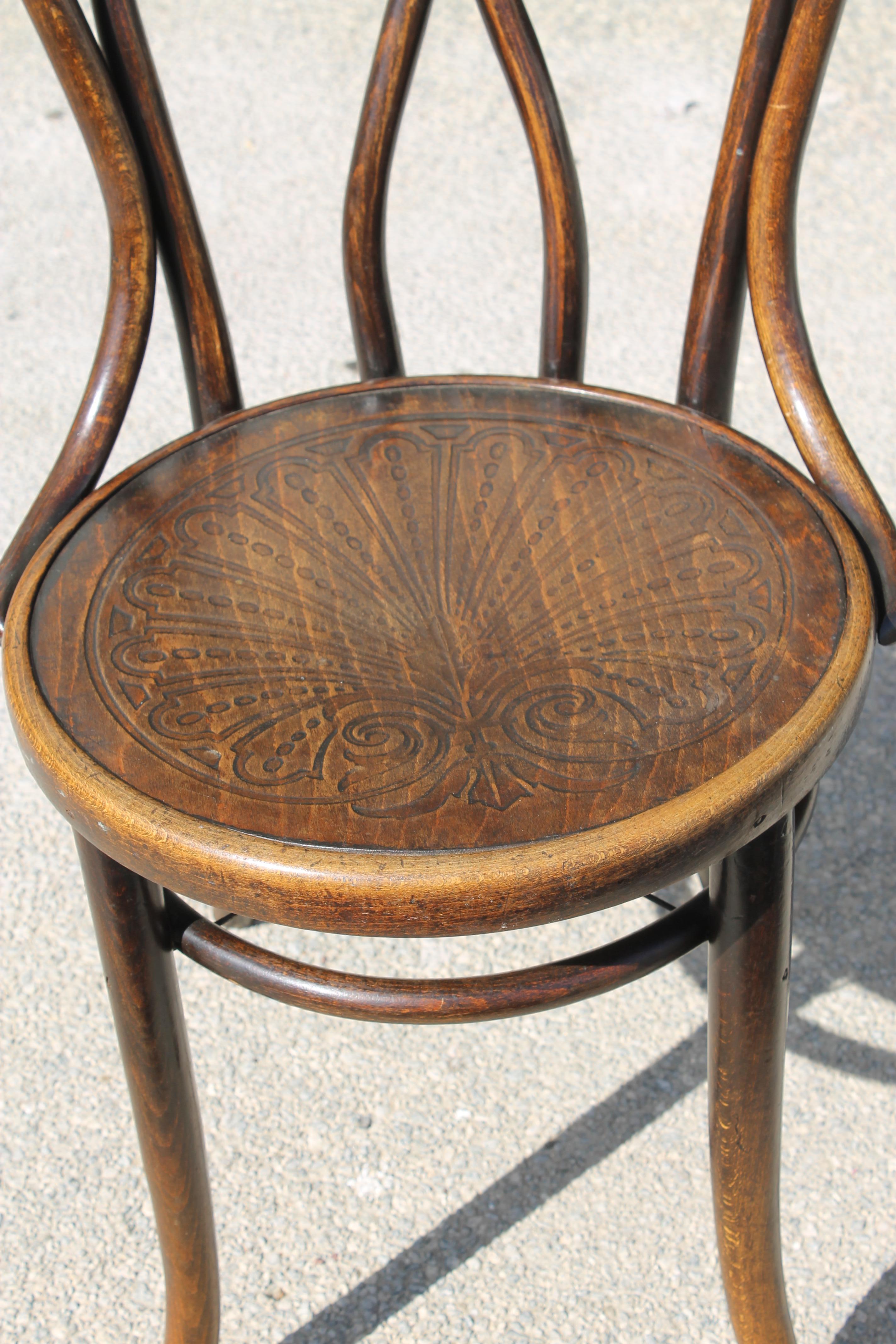 20th Century Six Mundus and J J Kohn Ltd Bentwood Chairs, Made in Czecho-Slovakia